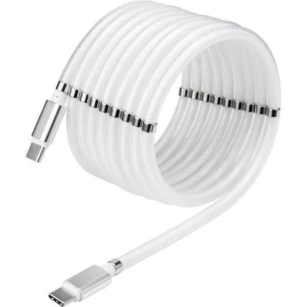 Renkforce USB-kabel USB 2.0 USB-C®-kontakt, USB-C®-kontakt 1.00 m Vit guldpläterad kontakt TO-6899481