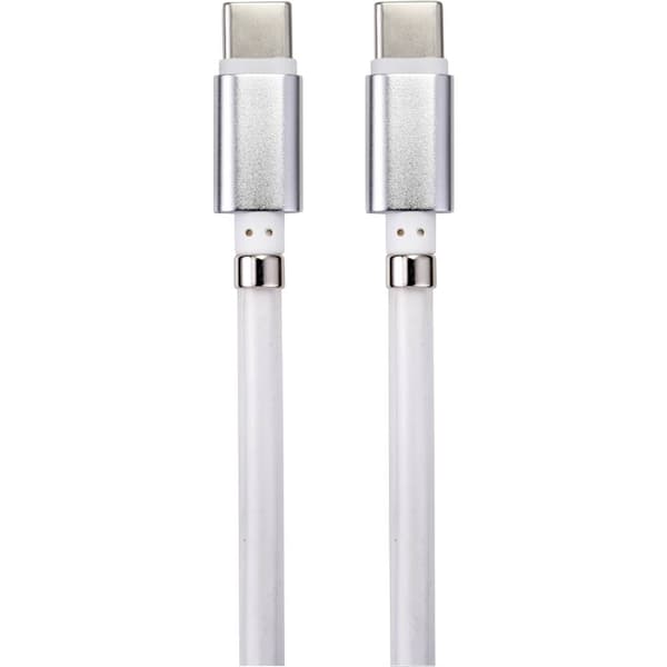 Renkforce USB-kabel USB 2.0 USB-C®-kontakt, USB-C®-kontakt 2.00 m Vit guldpläterad kontakt TO-6886785