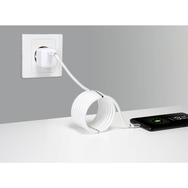 Renkforce USB-kabel USB 2.0 USB-C®-kontakt, USB-C®-kontakt 2.00 m Vit guldpläterad kontakt TO-6886785