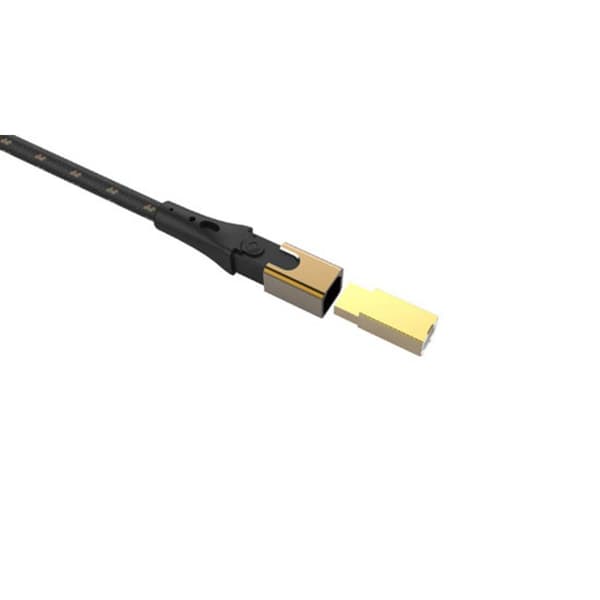 Oehlbach USB-kabel USB 2.0 USB-A kontakt, USB-B kontakt 0.50 m Svart/Guld D1C9540