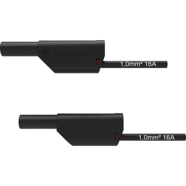 Schützinger VSFK 8500 / 1 / 50 / SW Säkerhets-mätledning 4 mm-kontakt 4 mm-kontakt 50.00 cm Svart 1 st