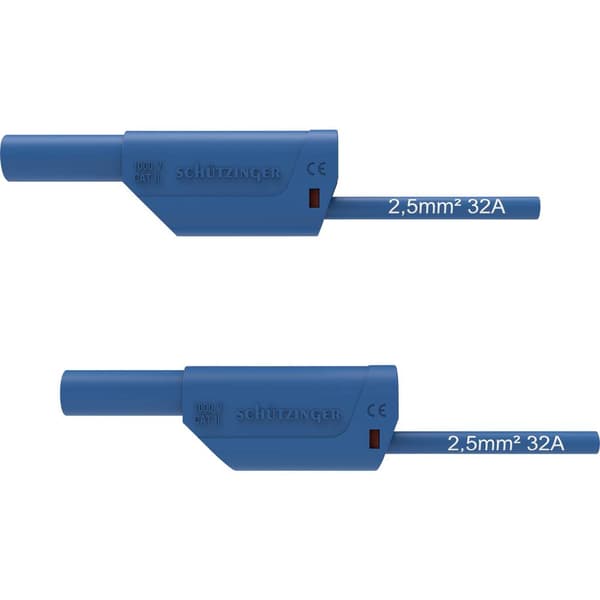 Schützinger VSFK 8500 / 2.5 / 100 / BL Säkerhets-mätledning 4 mm-kontakt 4 mm-kontakt 100.00 cm Blå 1 st