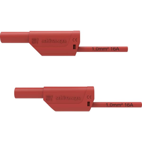 Schützinger VSFK 8500 / 1 / 50 / RT Säkerhets-mätledning 4 mm-kontakt 4 mm-kontakt 50.00 cm Röd 1 st