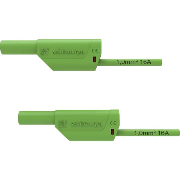 Schützinger VSFK 8500 / 1 / 200 / GN Säkerhets-mätledning 4 mm-kontakt 4 mm-kontakt 200.00 cm Grön 1 st
