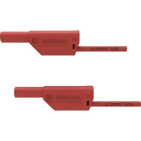 Schützinger VSFK 8500 / 2.5 / 50 / RT Säkerhets-mätledning 4 mm-kontakt 4 mm-kontakt 50.00 cm Röd 1 st