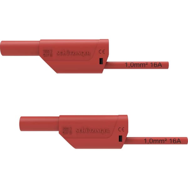 Schützinger VSFK 8700 / 1 / 50 / RT Säkerhets-mätledning 4 mm-kontakt 4 mm-kontakt 50.00 cm Röd 1 st