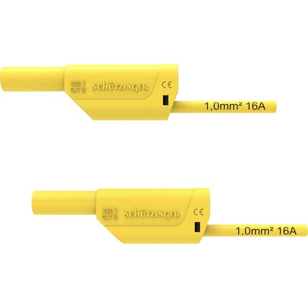 Schützinger VSFK 8700 / 1 / 50 / GE Säkerhets-mätledning 4 mm-kontakt 4 mm-kontakt 50.00 cm Gul 1 st