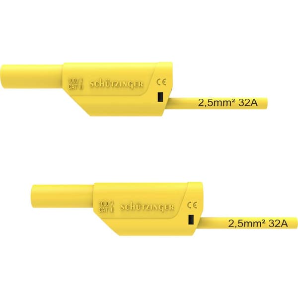 Schützinger VSFK 8700 / 2.5 / 200 / GE Säkerhets-mätledning 4 mm-kontakt 4 mm-kontakt 200.00 cm Gul 1 st