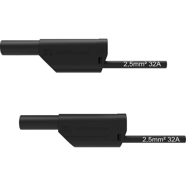 Schützinger VSFK 8700 / 2.5 / 50 / SW Säkerhets-mätledning 4 mm-kontakt 4 mm-kontakt 50.00 cm Svart 1 st