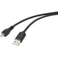 Miniatyrbild 1 av 4: Renkforce USB-kabel USB 2.0 USB-A kontakt, USB-Micro-B-kontakt 2.00 m Svart Med antimikrobiell yta RF-4716836