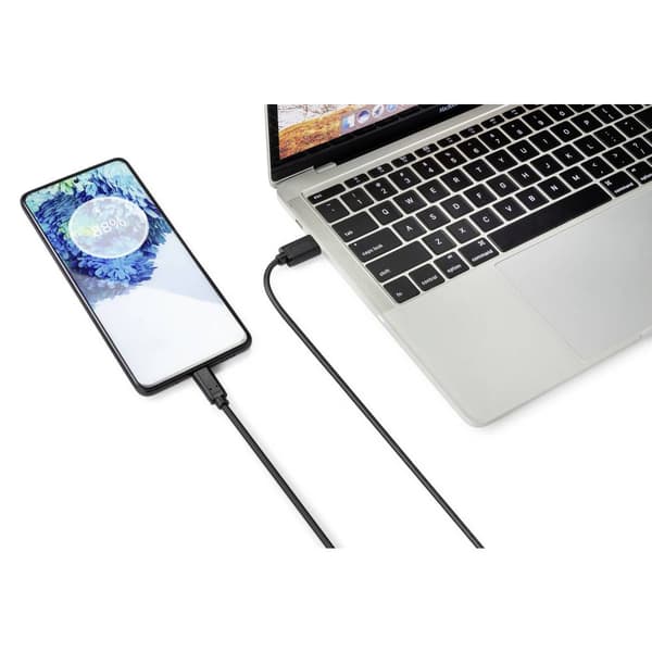 Renkforce USB-kabel USB 2.0 USB-C®-kontakt, USB-A kontakt 1.00 m Svart Med antimikrobiell yta RF-4699378