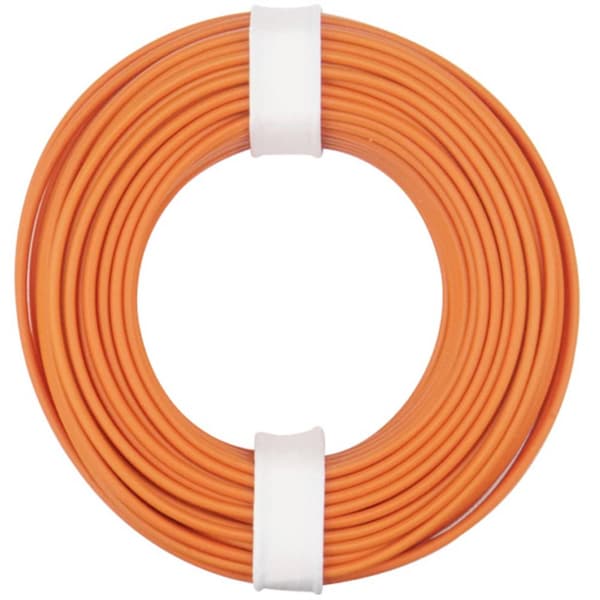 Donau Elektronik 125-017 Flätad kabel 1 x 0.25 mm² Orange 10 m