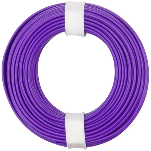 Donau Elektronik 125-016 Flätad kabel 1 x 0.25 mm² Violett 10 m