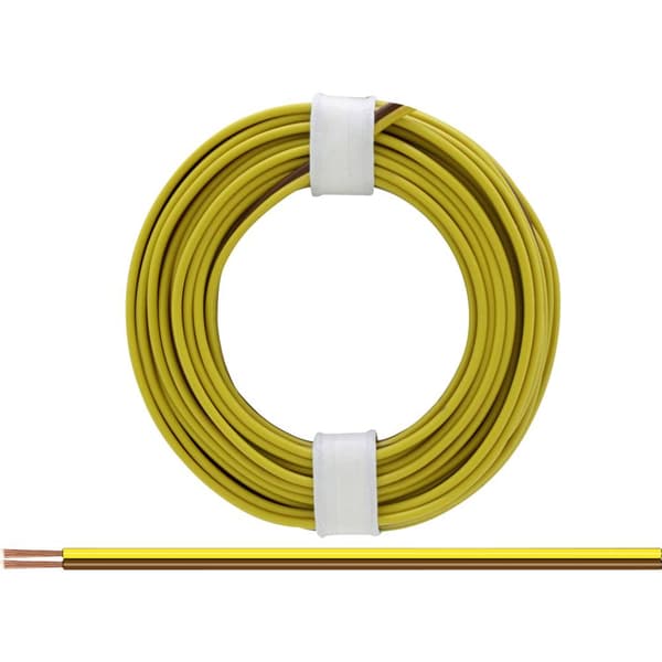 Donau Elektronik 218-38 Flätad kabel 2 x 0.14 mm² Brungul 5 m