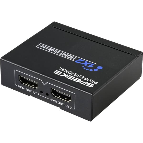 SpeaKa Professional SP-HDS-110 1+2 Port HDMI-Splitter 3840 x 2160 pixel Svart