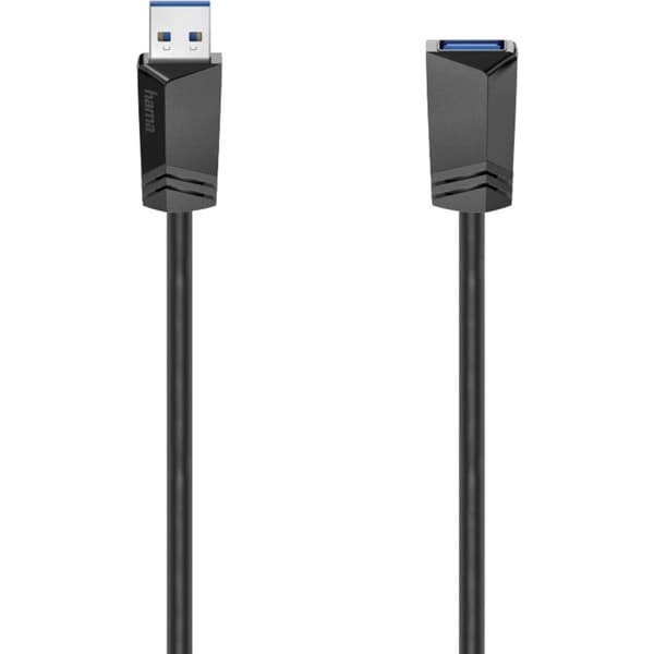 Hama USB-kabel USB 3.2 Gen1 (USB 3.0) USB-A kontakt, USB-A uttag 1.50 m Svart 00200628