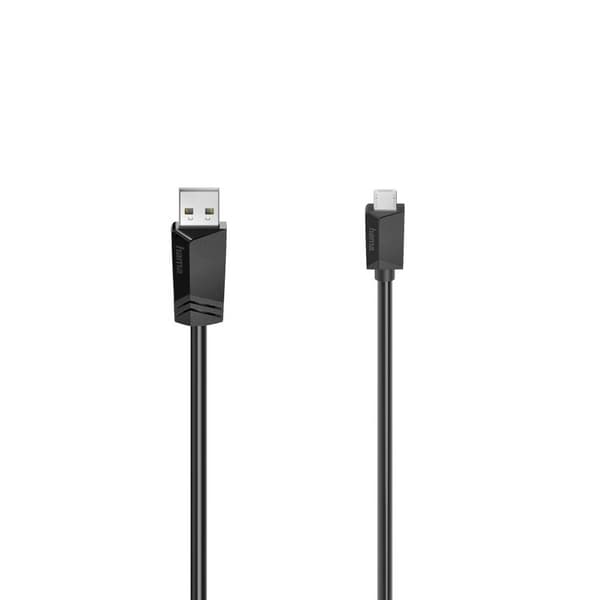 Hama USB-kabel USB 2.0 USB-Micro-B-kontakt, USB-A kontakt 1.50 m Svart 00200608