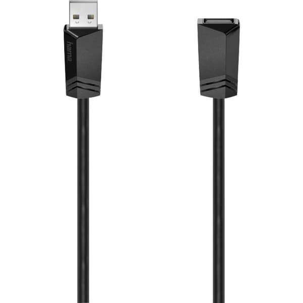 Hama USB-kabel USB 2.0 USB-A uttag, USB-A kontakt 1.50 m Svart 00200619