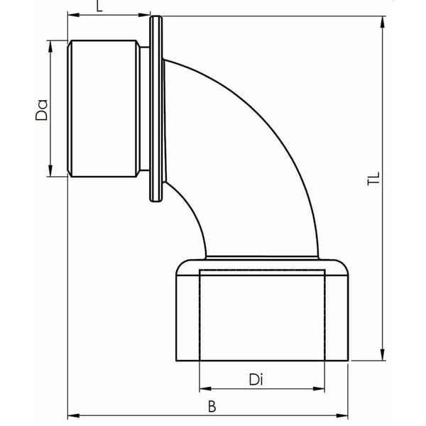 Wiska EWI90 25 LG 10110777 Vinkelförskruvning M25 Polyamid Grå-vit (RAL 7035) 10 st