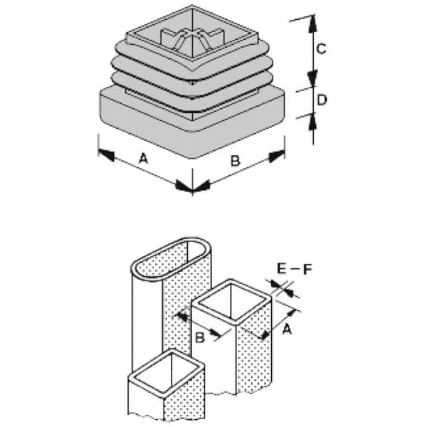 PB Fastener 056 0600 699 03 Lamellplugg Plåttjocklek (max.) 24 mm Polyeten Svart 1 st