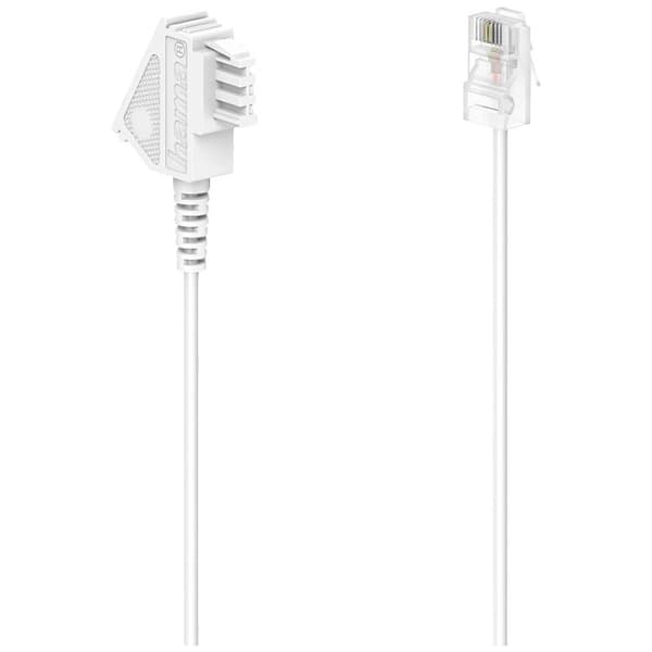 Hama DSL Anslutningskabel [1x TAE-F-stiftdon - 1x RJ45 hane 8p2c] 3 m Vit