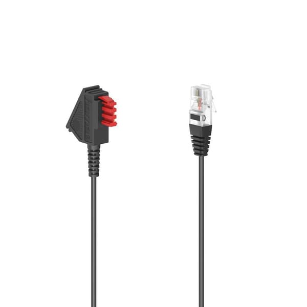 Hama DSL Anslutningskabel [1x TAE-F-stiftdon - 1x RJ45 hane 8p2c] 10 m Svart