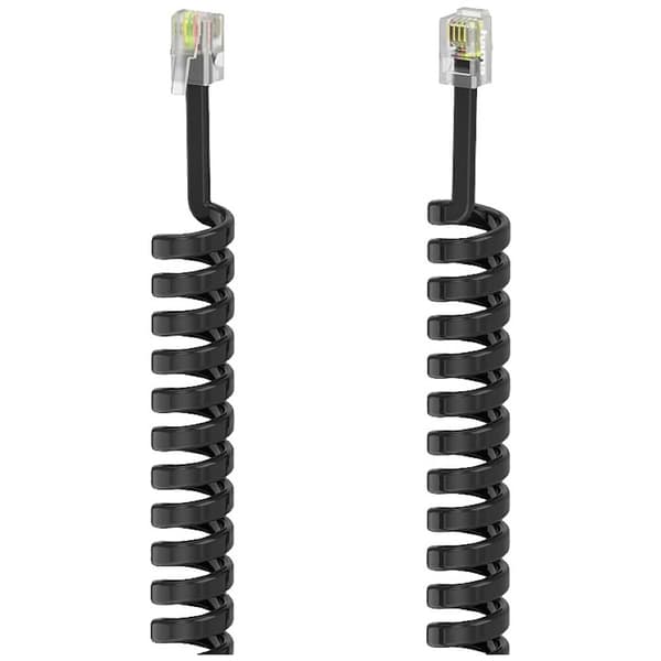 Hama Telefon Anslutningskabel [1x RJ10 hane 4p4c - 1x RJ10 hane 4p4c] 3 m Svart