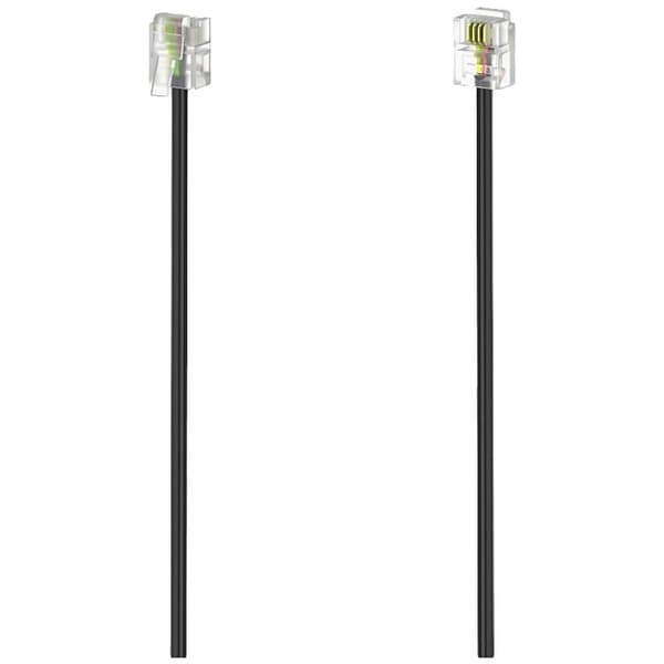 Hama Telefon Anslutningskabel [1x RJ11 hane 6p4c - 1x RJ11 hane 6p4c] 3 m Svart