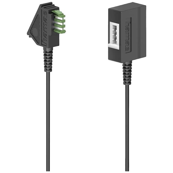 Hama Telefon Anslutningskabel [1x TAE-U-stiftdon - 1x TAE-U-hylsdon] 6 m Svart