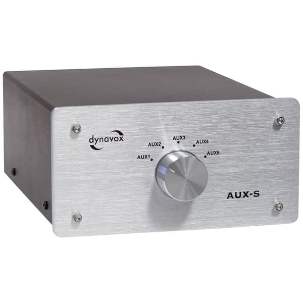 Dynavox AUX-S RCA audio switch Metallhölje Silver