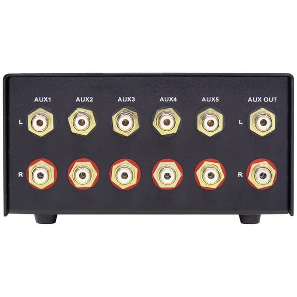 Dynavox AUX-S RCA audio switch Metallhölje Silver