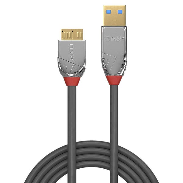 LINDY USB-kabel USB 3.2 Gen1 (USB 3.0) USB-A kontakt, USB-Micro-B 3.0-kontakt 0.50 m Grå 36656