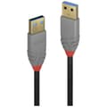 Miniatyrbild 1 av 5: LINDY USB-kabel USB 3.2 Gen1 (USB 3.0) USB-A kontakt, USB-A kontakt 3.00 m Svart, Grå 36753