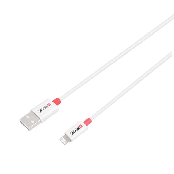 Skross USB-kabel USB 2.0 USB-C®-kontakt 2.00 m Vit Rund SKCA0005A-MFI200CN