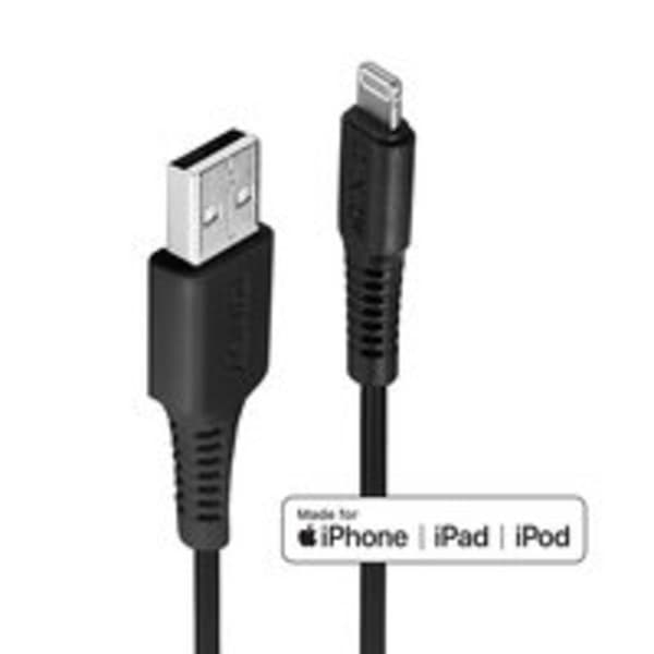 LINDY USB-kabel USB 2.0 Apple Lightning kontakt , USB-A kontakt 2.00 m Svart 31321