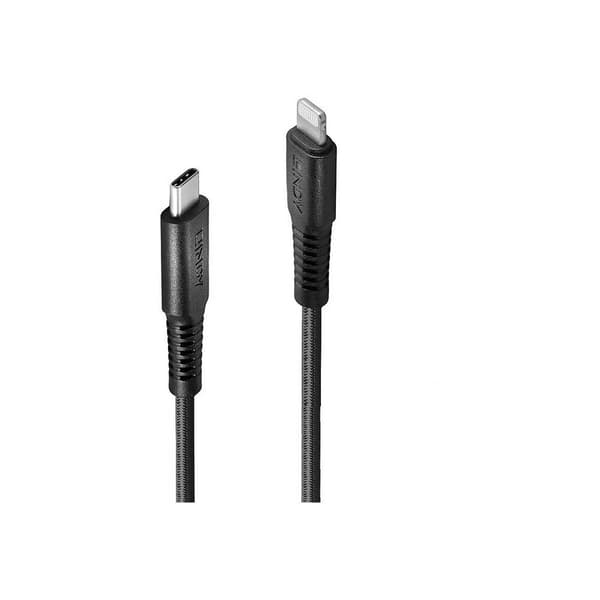 LINDY USB-kabel USB 2.0 Apple Lightning kontakt , USB-C®-kontakt 0.50 m Svart 31285