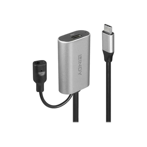 LINDY USB-kabel USB 3.2 Gen1 (USB 3.0) USB-C®-kontakt, USB-C® uttag 5.00 m Svart 43271