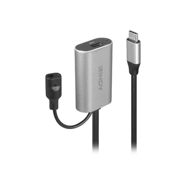 LINDY USB-kabel USB 3.2 Gen1 (USB 3.0) USB-C®-kontakt, USB-C® uttag 5.00 m Svart 43271