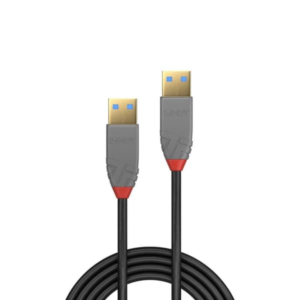 LINDY USB-kabel USB 3.2 Gen1 (USB 3.0) USB-A kontakt, USB-A kontakt 2.00 m Svart 36752