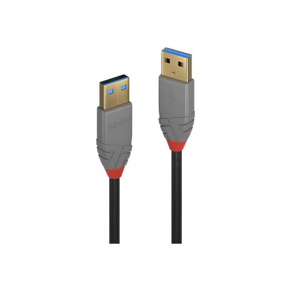 LINDY USB-kabel USB 3.2 Gen1 (USB 3.0) USB-A kontakt, USB-A kontakt 2.00 m Svart 36752