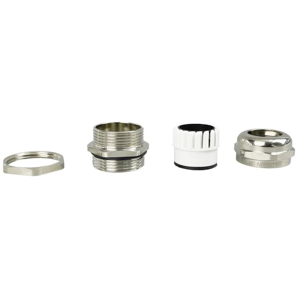 TRU COMPONENTS TC-10302888 Kabelförskruvning PG21 Mässing (förnicklad) Metall 1 st