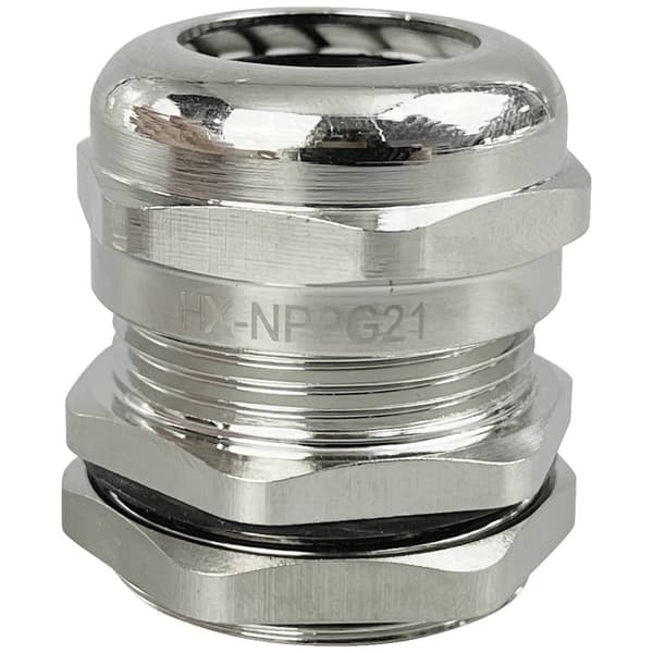 TRU COMPONENTS TC-10302888 Kabelförskruvning PG21 Mässing (förnicklad) Metall 1 st