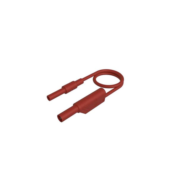SKS Hirschmann MAL S WS-B 25/2,5 rt Säkerhets-mätledning 4 mm säkerhetskontakt 4 mm säkerhetskontakt, stapelbar 25 cm R