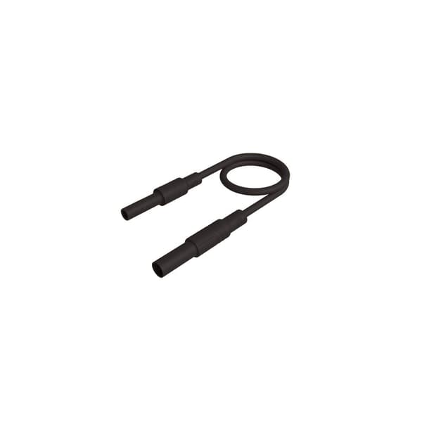 SKS Hirschmann MAL S GG-B 25/2,5 sw Säkerhets-mätledning 4 mm säkerhetsplugg 4 mm säkerhetskontakt 25 cm Svart 1 st