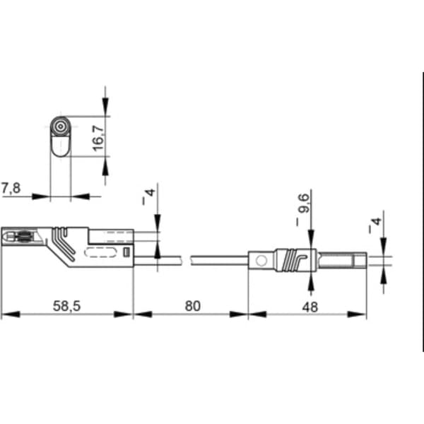 SKS Hirschmann MAL 2800 S rt Säkerhets-mätledning 4 mm säkerhetsplugg 4 mm säkerhetsplugg 8 cm Röd 1 st