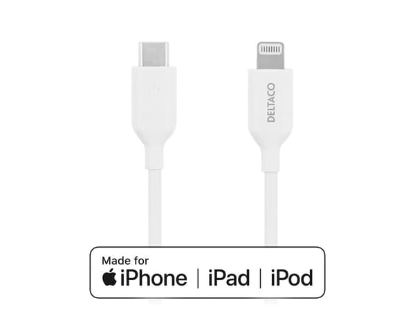 USB-C > Lightning MFi - Charge/sync cable 2m - Valkoinen -kaapeli