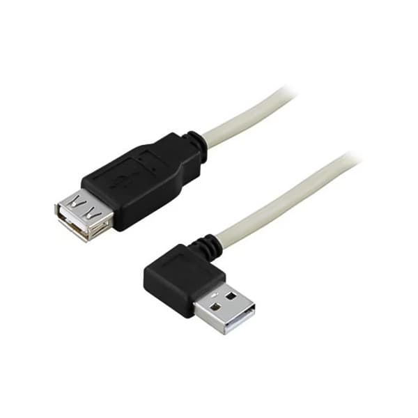 DELTACO USB 2.0 A - A jatkokaapeli, 20 cm