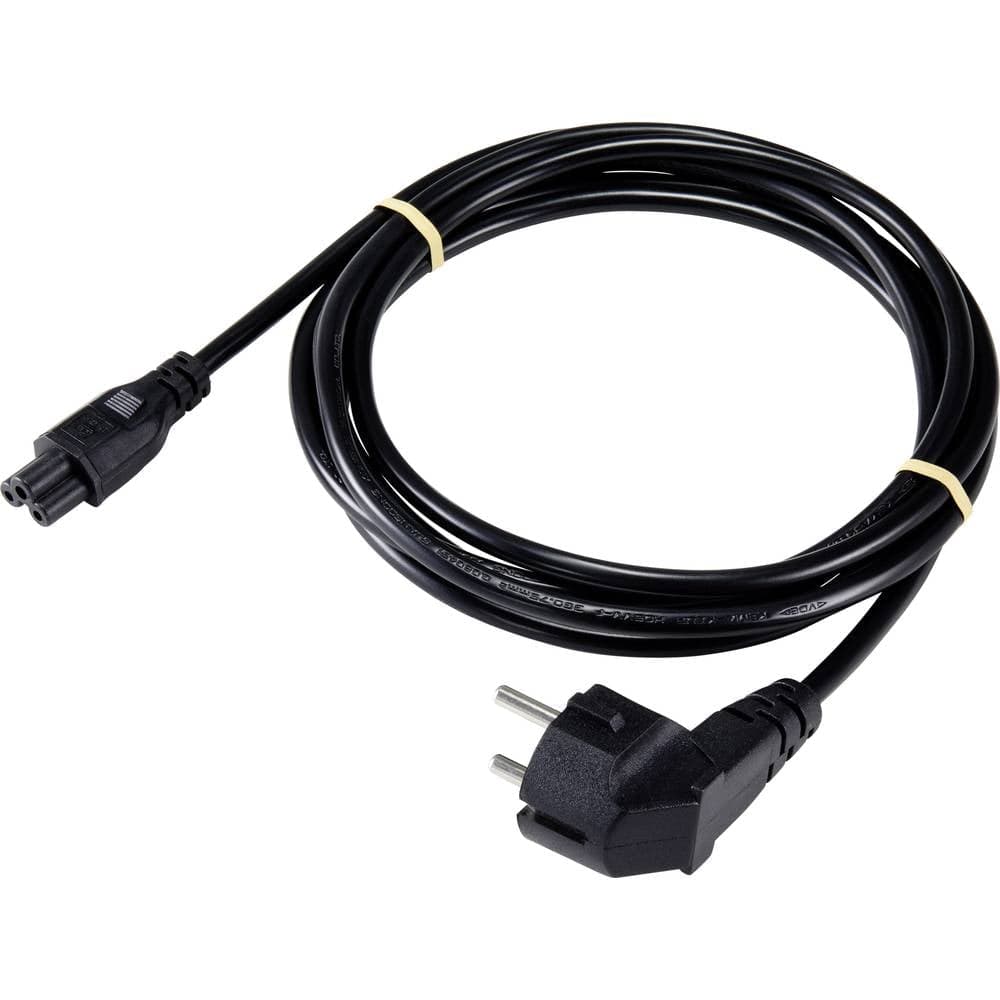 Sygonix SY-5178374 Laptop Strömsladd Svart 5 m