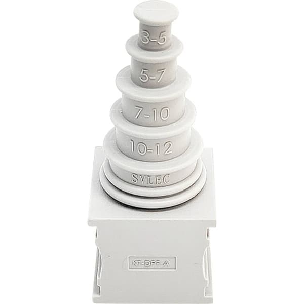 TRU COMPONENTS ELT M1 Kabelgenomföring slitsad Kläm-Ø (max.) 12 mm Elastomer Grå 1 st