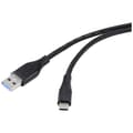 Miniatyrbild 1 av 4: Renkforce USB-kabel USB 3.2 Gen1 (USB 3.0) USB-A kontakt, USB-C®-kontakt 2.00 m Svart PVC-mantel, Högflexibel RF-499517